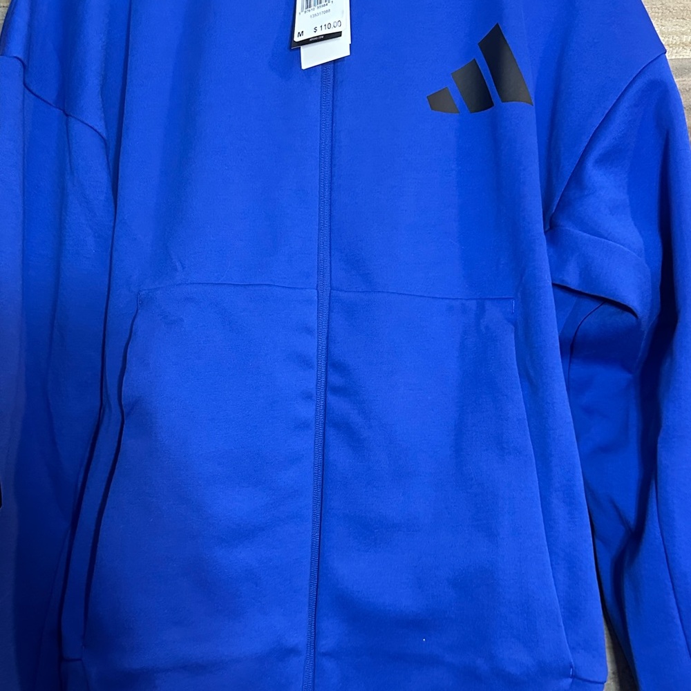 Adidas Men's Performance Jacket in Vibrant Blue - Picture 3 of 5